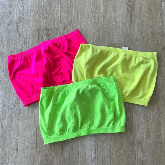 Womens Itzon Bundle of 3 Bandeau Strapless Bras  - OS Plus - Picture 1 of 10